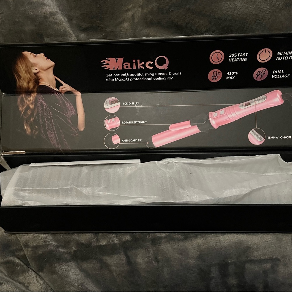 MaikcQ 1.25 Inches Rotating Curling Iron - Picture 2 of 7